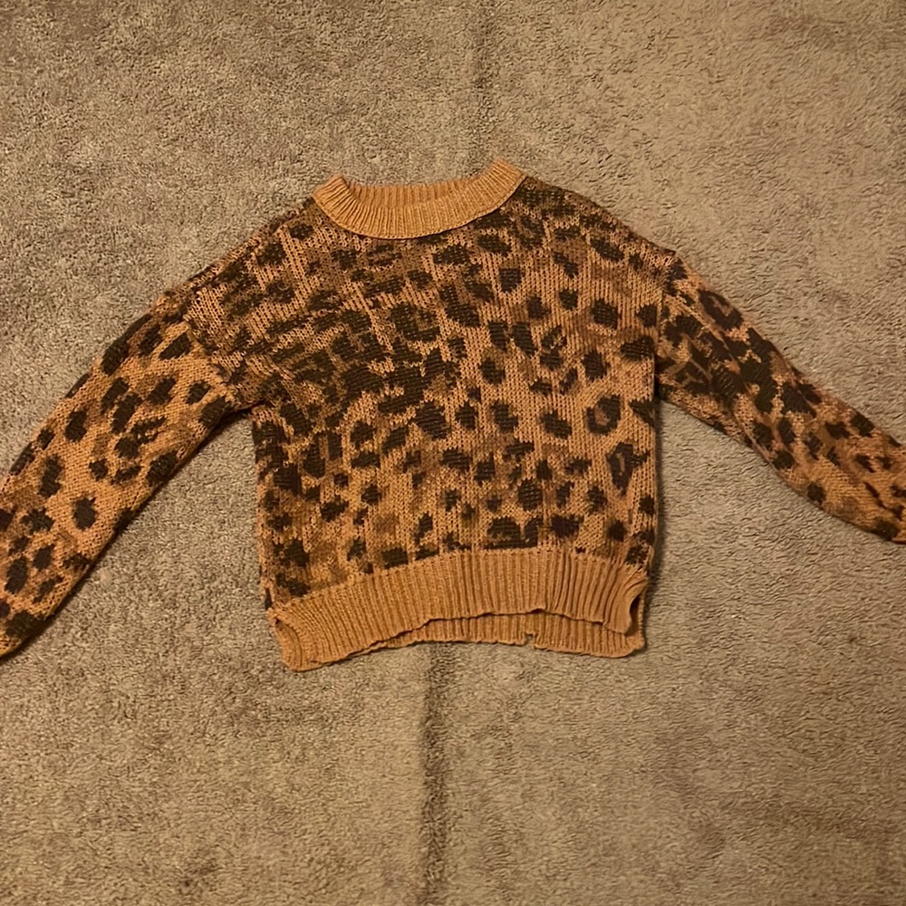 Aerie sweater cheetah print